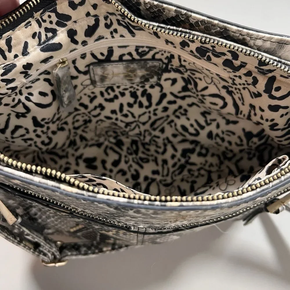 Jessica Simpson Faux Snake Skin Shoulder Bag Cross Body Purse Medium‎ Size